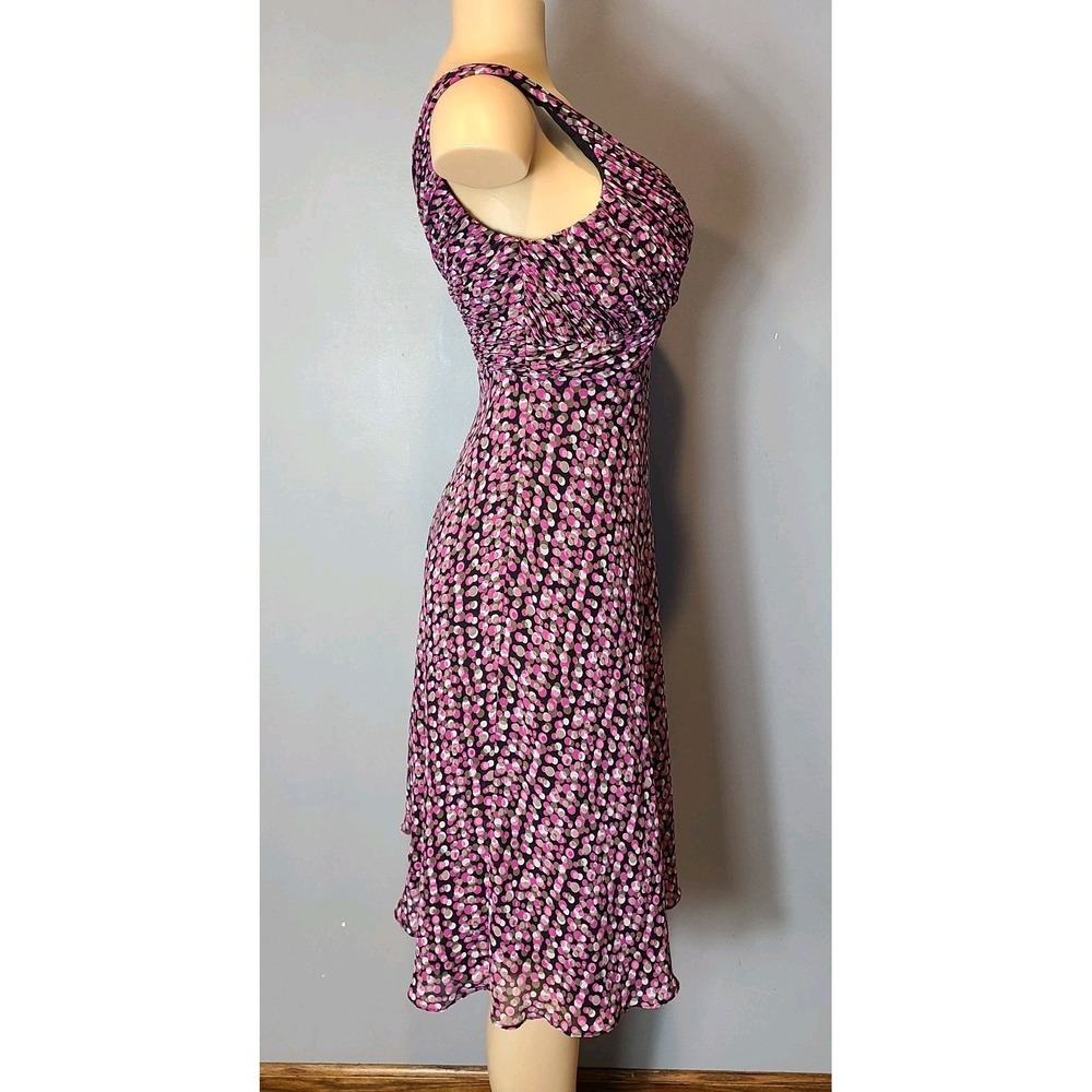 Vtg Jones Wear Midi Dress Polka Dot 90s Retro Preppy Sz 10 Party Wedding Guest - Picture 6 of 11